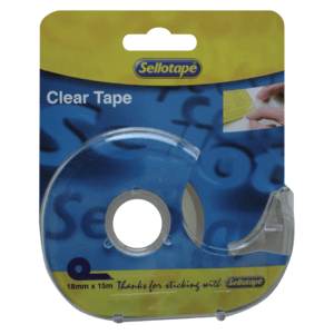 Sellotape Sticky Clear Tape 18mm x 15m - myhoodmarket