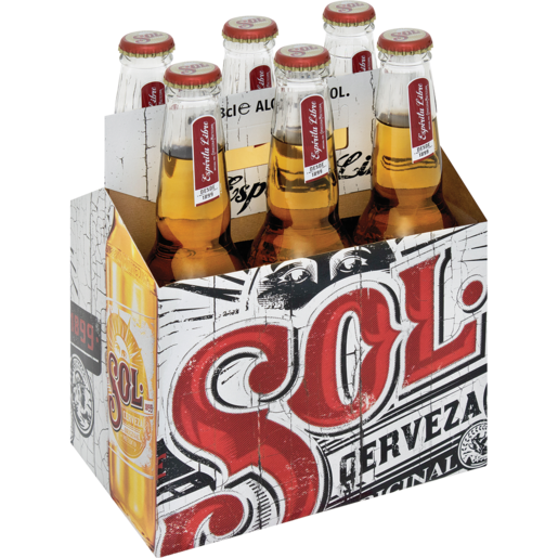 Sol Mexican Beer Bottles 6 x 330ml