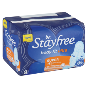 Stayfree Body Fit Ultra Super Sanitary Pads 8 Pack