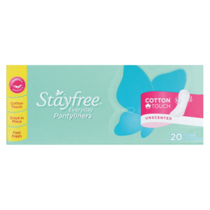 Stayfree Cotton Touch Unsented Everday Pantyliners 20 Pack