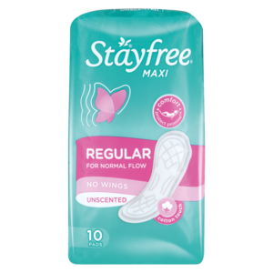 Stayfree Maxi Regular Sanitary Pads 10 Pack