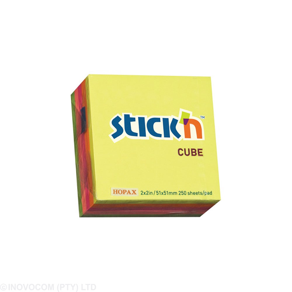 Stick n Notes Neon Cube 50mm x 50mm