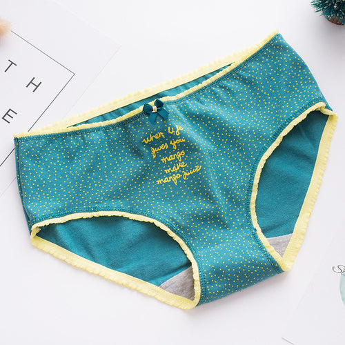 Summer women's panties cotton briefs mango print