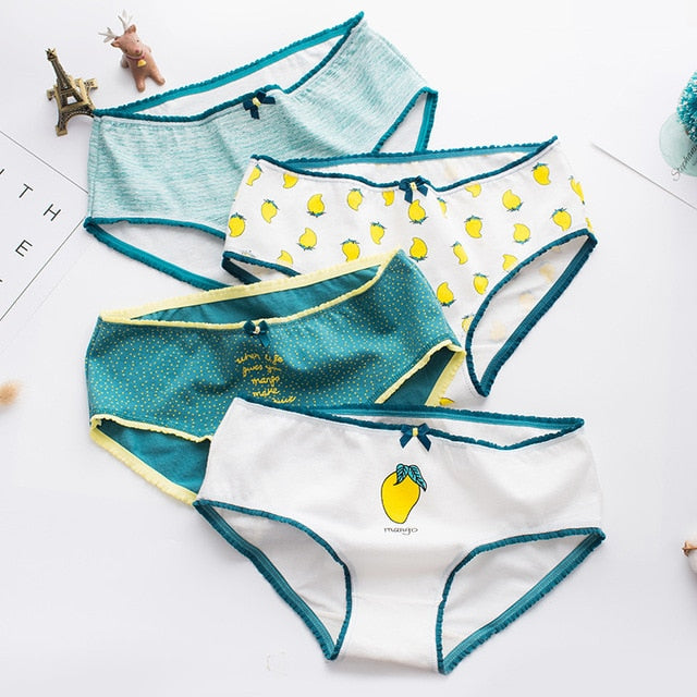 Summer women's panties cotton briefs mango print