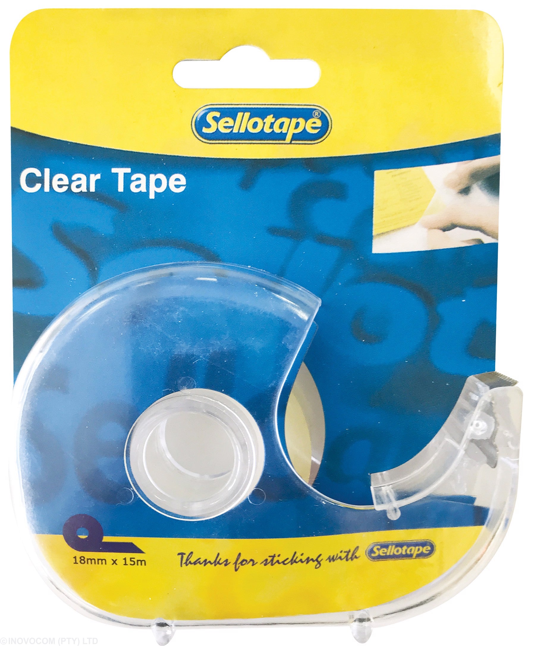 Sellotape Clear Tape And Dispenser 18mm x 15m Clear