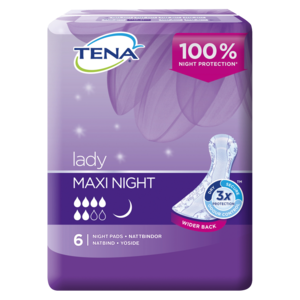 Tena Ladies Maxi Night Pads 6 Pack