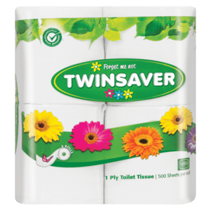 Twinsaver 1 Ply Toilet Paper 4 Pack - myhoodmarket