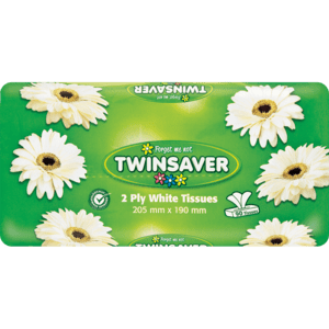 Twinsaver White Facial Tissues 90 Pack - myhoodmarket