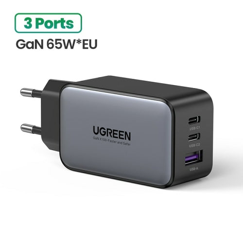 UGREEN 65W GaN Charger Quick Charge 4.0 3.0 Type C PD USB Charger for