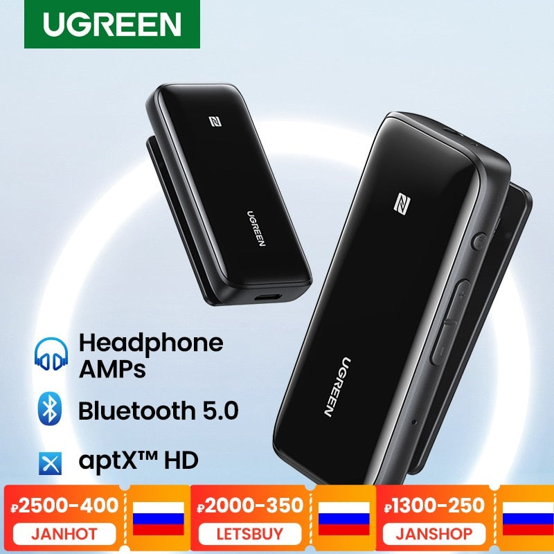 UGREEN Bluetooth 5.0 Receiver USB DAC 3.5mm Wireless Audio Headphone