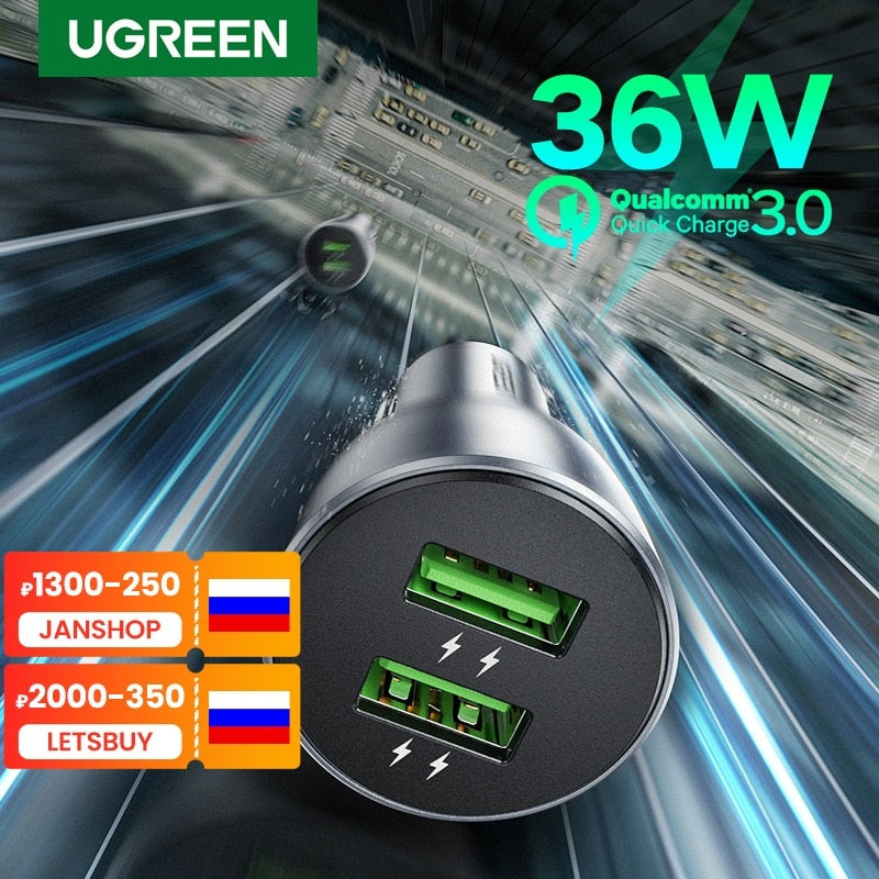 UGREEN Car Charger,Fast Charger for Redmi Note 10，USB Charger for