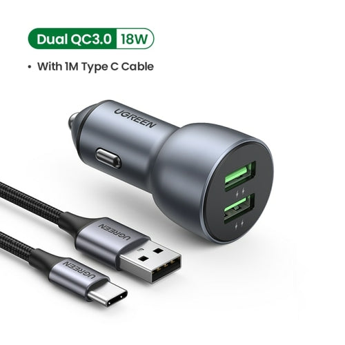 UGREEN Car Charger,Fast Charger for Redmi Note 10，USB Charger for