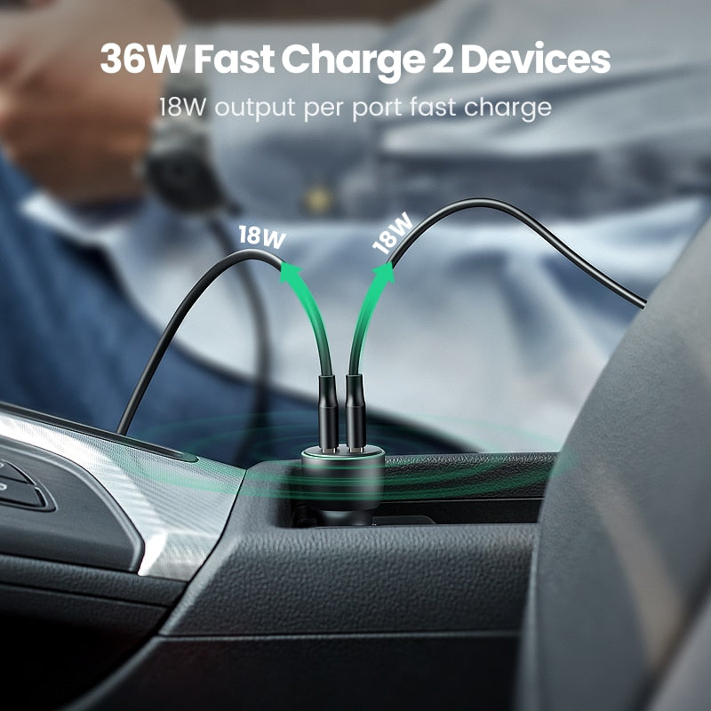 UGREEN Car Charger,Fast Charger for Redmi Note 10，USB Charger for
