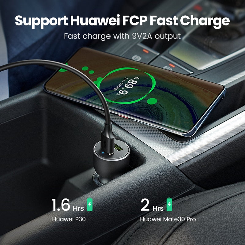 UGREEN Car Charger,Fast Charger for Redmi Note 10，USB Charger for