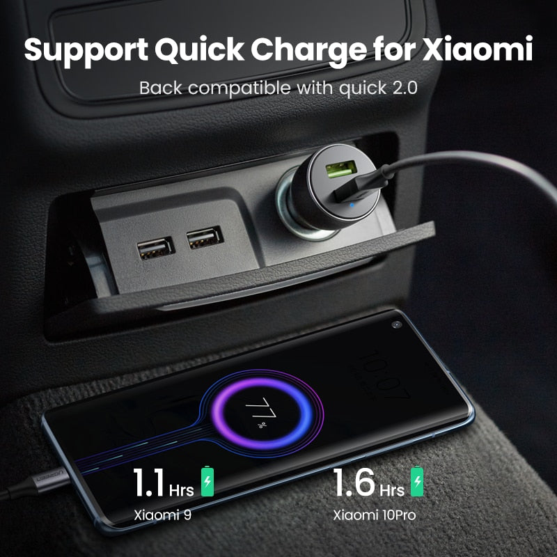 UGREEN Car Charger,Fast Charger for Redmi Note 10，USB Charger for