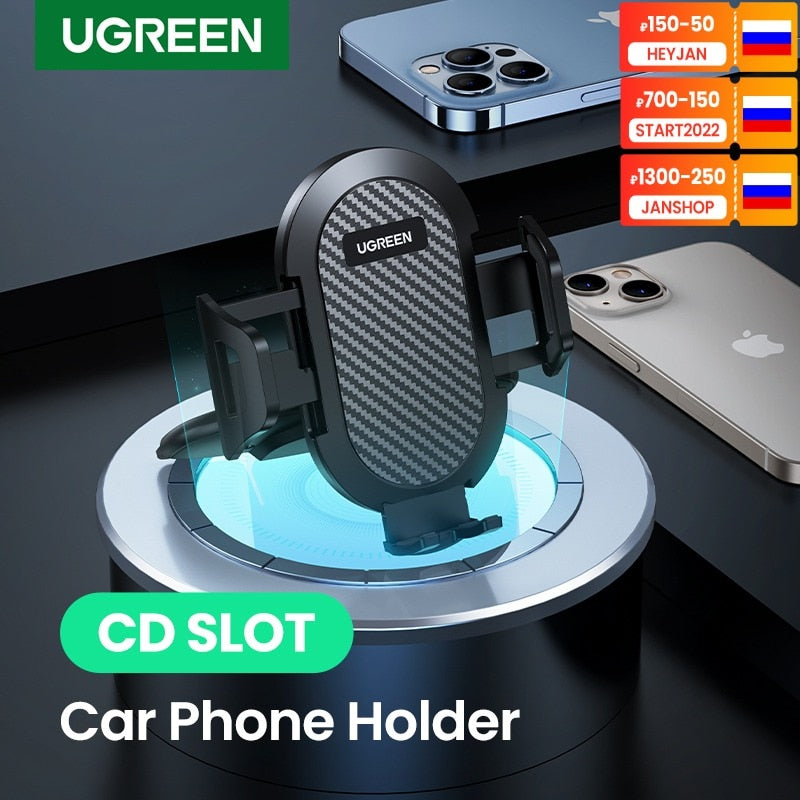 UGREEN Car Phone Holder Stand For Mobile Phone CD Slot Gravity Car