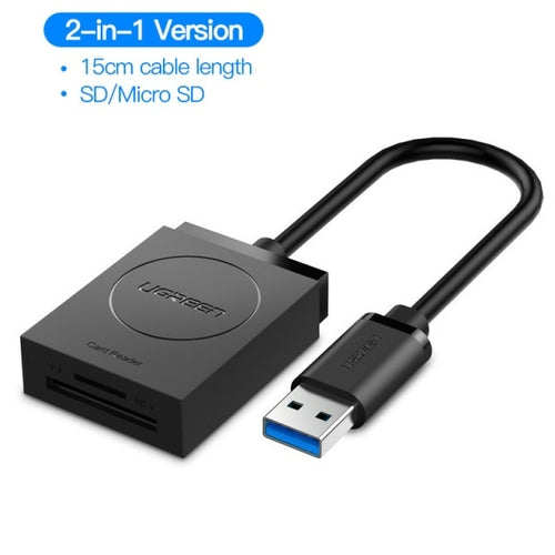 UGREEN Card Reader USB3.0 to SD Micro SD TF Card Adapter for Laptop PC