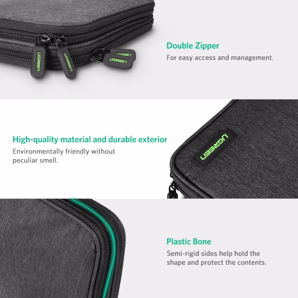 UGREEN Case For Hard Drive Power Bank Storage Bag For HDD SSD External