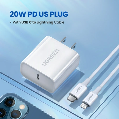 UGREEN PD20W USB Charger for iPhone 12 Pro 11 X 8 USB C Fast Charger