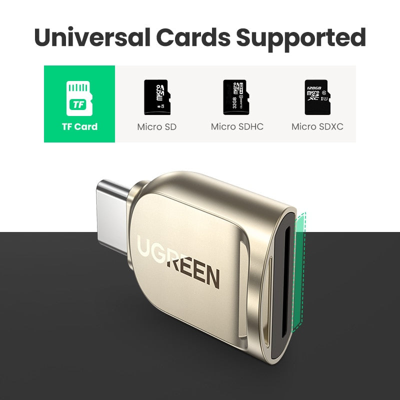 UGREEN USB C Card Reader TF Micro SD Type C 3.1 OTG Memory Card Reader