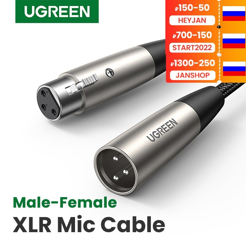 UGREEN XLR to XLR Mic Audio Cable Male to Female Microphone Extension