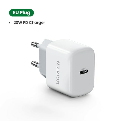 UGREEN iPhone Charger, 20W PD 3.0 Durable Compact Fast Charger, USB C