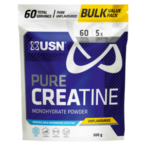 USN Pure Creatine Unflavoured Monohydrate Powder 300g