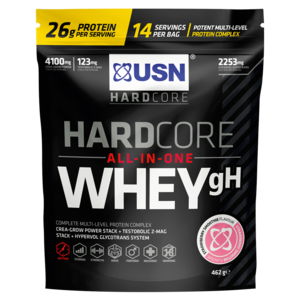 USN Strawberry Flavoured Hardcore Whey gH 462g