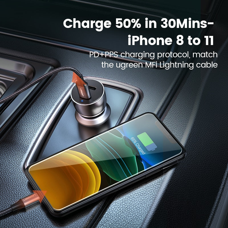 Ugreen 36W Quick Charge 4.0 3.0 QC USB Car Charger for Xiaomi QC4.0