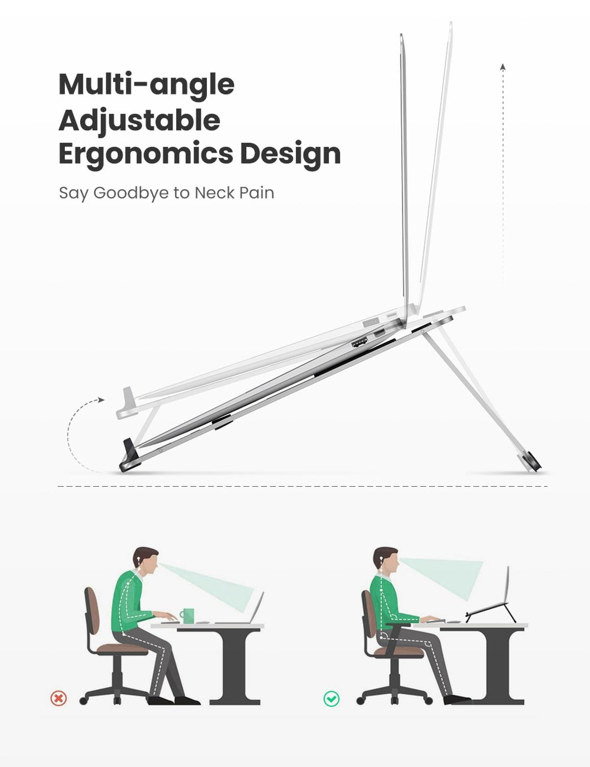 Ugreen  Laptop Stand Adjustable Laptop Computer Stand for MacBook