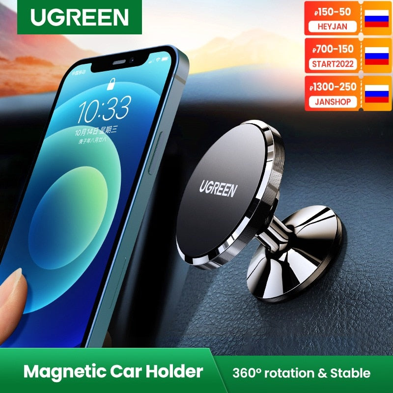 Ugreen Magnetic Phone Holder for iPhone 13 12 Samsung Xiaomi Car