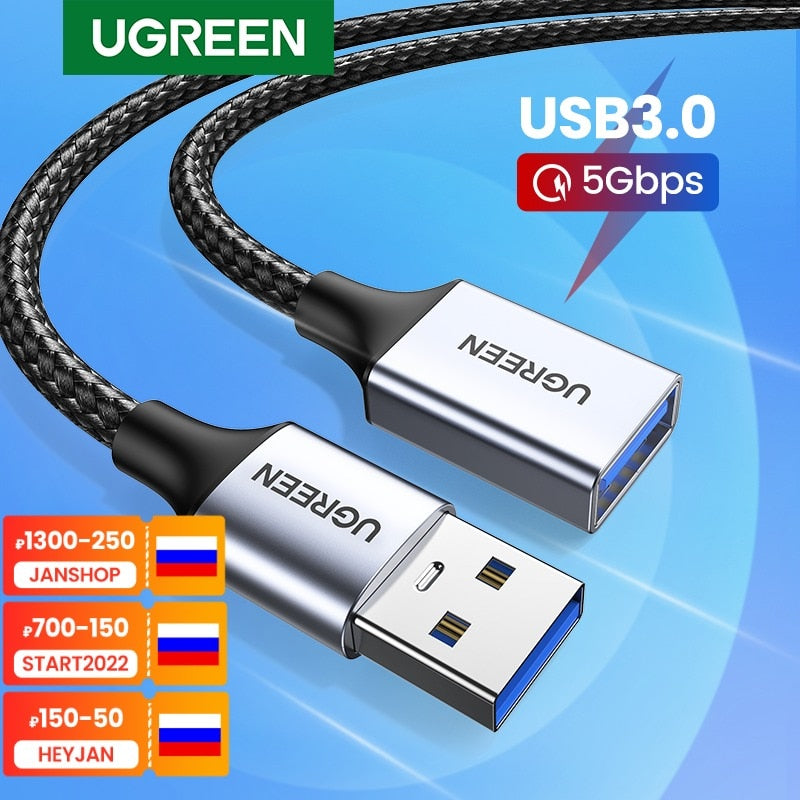 Ugreen USB 3.0 Cable USB Extension Cable Male to Female Data Cable