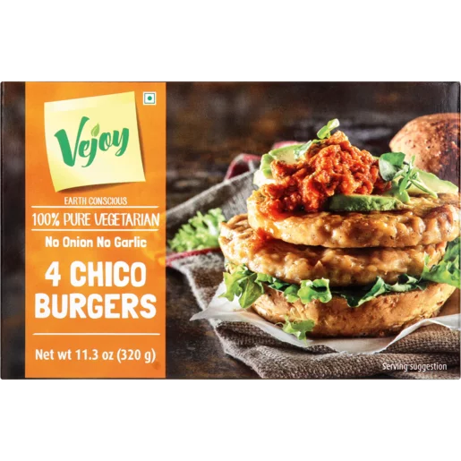 Vejoy 100% Pure Vegetarian Chico Burgers 320g