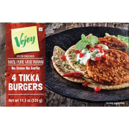 Vejoy 100% Pure Vegetarian Tikka Burgers 320g