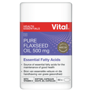 Vital Pure Flaxseed Oil 500mg Tablets 60 Pack