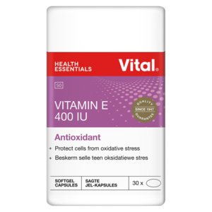 Vital Vitamin E 400 IU Antioxidant Capsules 30 Pack