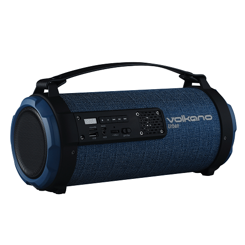 Volcano Urban Series Fabric Tube Bluetooth Speaker Blue - myhoodmarket