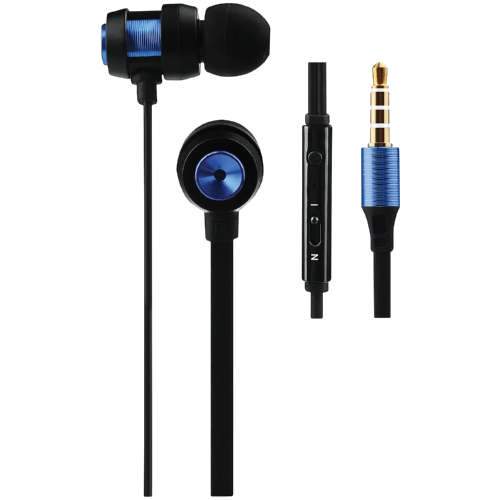 Volkano Alloy Series Metallic Finish Earphones Blue - myhoodmarket