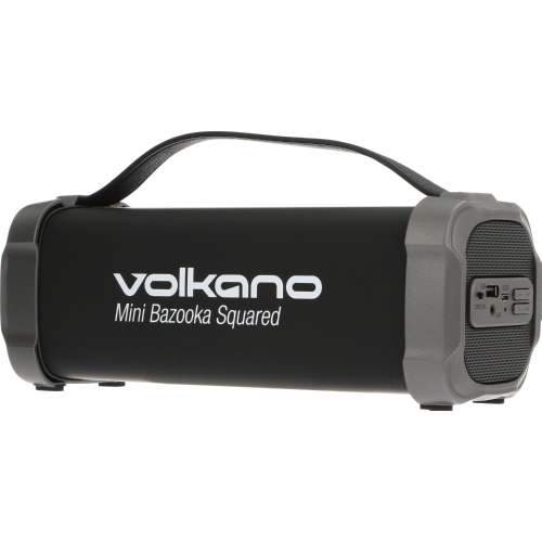 Volkano Mini Bazooka Squared Series Bluetooth Wireless Speaker Black - myhoodmarket