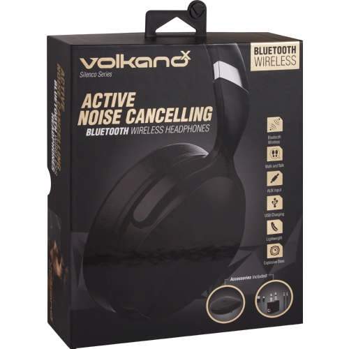Volkano Silenco Series Active Noise Cancelling Bluetooth Wireless Headphones - myhoodmarket