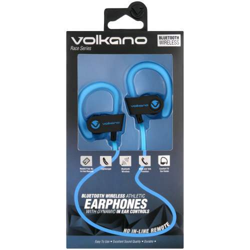 Volkano Sport Earhook Bluetooth Earphones Blue/Black - myhoodmarket