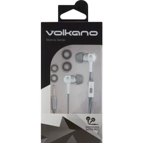 Volkano Stannic Series Aux Earphones White - myhoodmarket