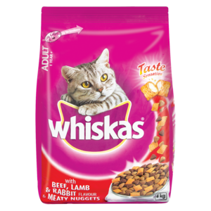 Whiskas With Beef, Lamb & Rabbit Flavour & Meaty Nuggets 4kg