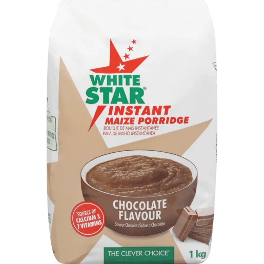 White Star Chocolate Flavoured Instant Maize Porridge 1kg - Hoodmarket