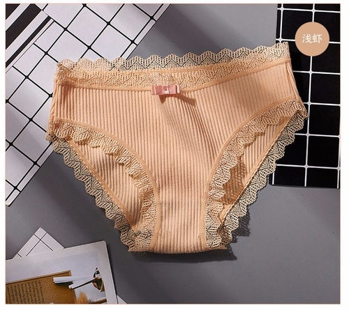 Women's Panties Cotton Lace Underwear Seamless