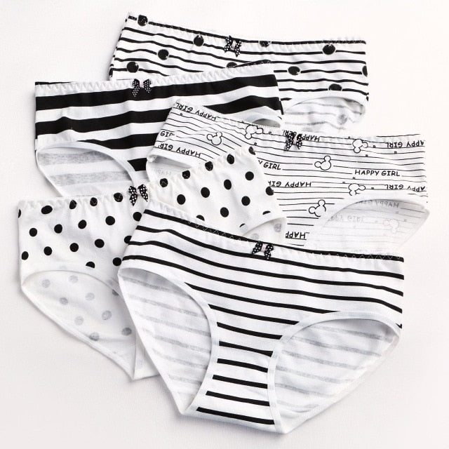 Women's Panties Cotton Stripes Dot Print Gril