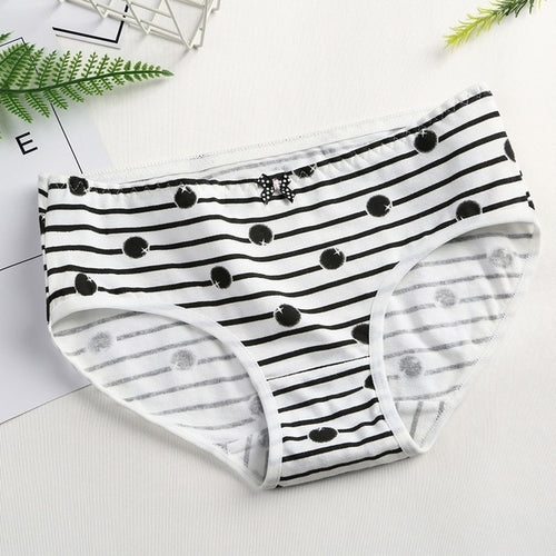 Women's Panties Cotton Stripes Dot Print Gril