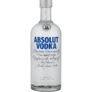 Absolut Blue Vodka Bottle 750ml - myhoodmarket