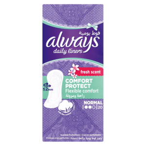 Always Comfort Protect Normal Daily Liners 20 Pack - myhoodmarket