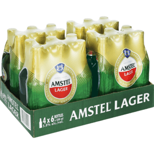 Amstel Lager Beer Bottles 24 x 330ml - myhoodmarket